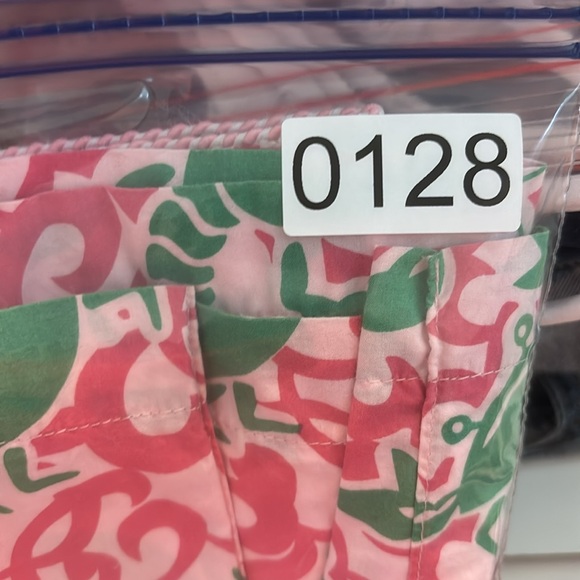 L.L. Bean A-Line Skirt Pink Fuchsia Green Lobsters & Crabs Size 10 Petite - Picture 7 of 7